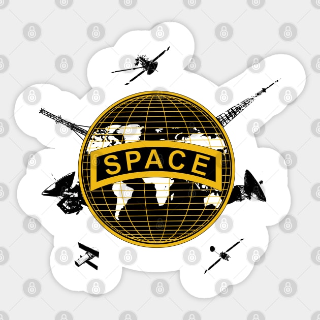 Space Ranger Satellite Patch Sticker by HighBrowDesigns